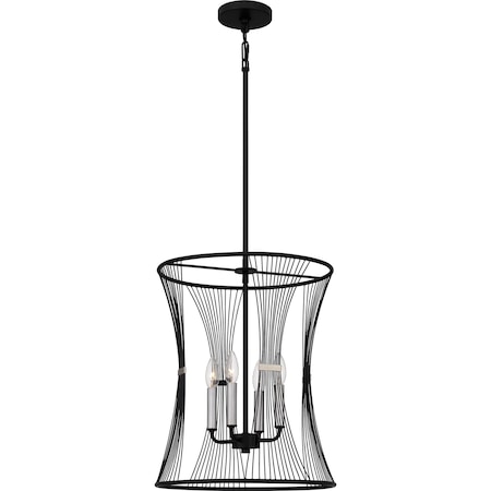 Quoizel Leiland Pendant 4 Lights Matte Black. LEI2816MBK